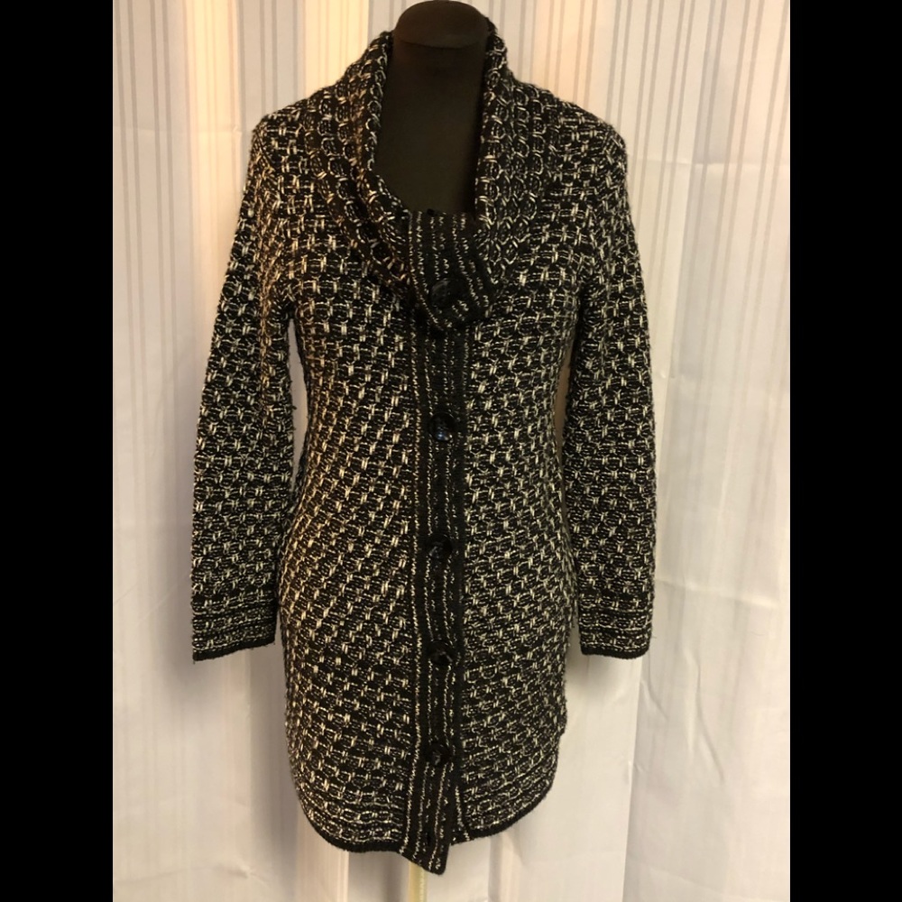 Tunic length coat sweater